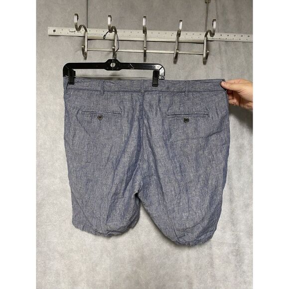 Jos A Bank Shorts Men 42‎ Blue Reserve Linen Chino Golf Casual Hybrid  Vacation - Picture 6 of 11